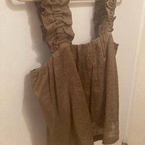 Frame ruffle strap tank